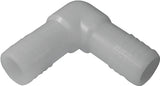 Boshart UNE-05 Pipe Elbow, 1/2 in, Insert, 90 deg Angle, Nylon