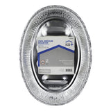 Home Plus Durable Foil 11-1/2 in. W X 16-1/2 in. L Oval Roaster Pan Silver 2 pc, Pack of 12