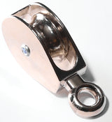 Baron 0174ZD-1-1/4 Tackle Pulley, 5/16 in Rope, 55 lb Working Load, 1-1/4 in Sheave, Fixed Eye Attachment, Zinc-Plated