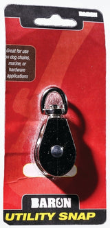 Baron C-0173ZD-1 Rope Pulley, 5/32 in Rope, 1 in Sheave, Swivel Eye Attachment, Cadmium