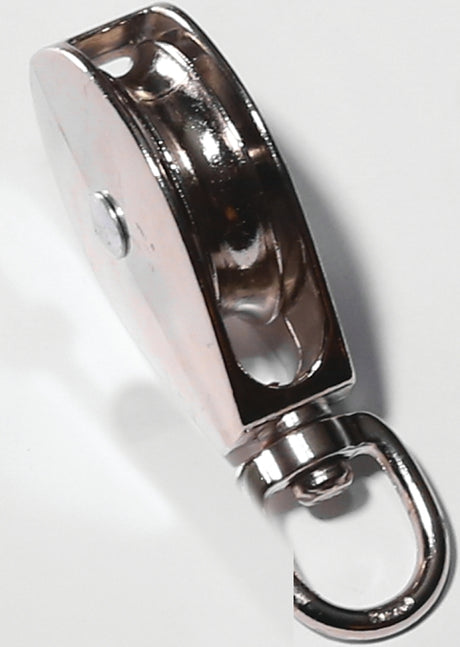 Baron 0173ZD-1-1/4 Swivel Eye Pulley, 5/16 in Rope, 1-1/4 in Sheave, Cadmium