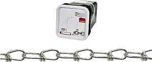 Campbell 075-4126 Loop Chain, #1, 450 ft L, 155 lb Working Load, Low Carbon Steel, Zinc-Plated