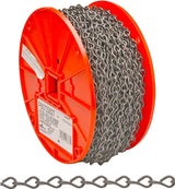 Campbell PB072-2827N Straight Link Coil Chain, #14, 190 ft L, 520 lb Working Load, Carbon Steel, Poly-Coated