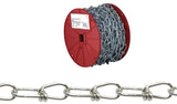 Campbell 0722627 Loop Chain, #1, 125 ft L, 155 lb Working Load, Low Carbon Steel, Zinc