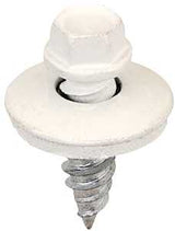 Acorn SW-SS1234W250 Stitch Screw, #12 Thread, High-Low Thread, Hex Drive, White, 250/BAG