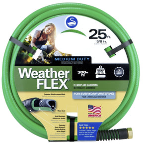 Swan SNWF58025 Garden Hose, 5/8 in, 25 ft L, Threaded, Green