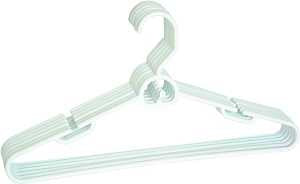 Merrick C9060A-A12 Series Tubular Hanger, Hunter/Navy Blue/White, 1-3/4 in OAW, 8-1/2 in OAH, Plastic, Pack of 12