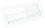 US Hardware V-102WB Floor Register, 9/16 in L, Steel, White