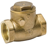 B & K ProLine Series 101-006NL Swing Check Valve, 1-1/4 in, IPS, 200 psi Pressure, Brass Body