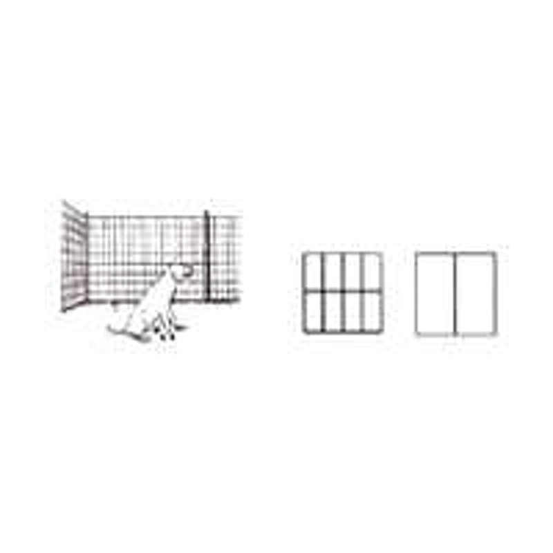 Jackson Wire 10 08 23 29 Welded Garden Fence, 50 ft L, 24 in H, 1/2 x 1 in Mesh, 16 ga Gauge, Steel, Black, Vinyl-Coated