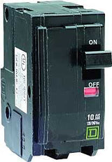 Square D QO QO260CP Circuit Breaker, Mini, 60 A, 2-Pole, 120/240 VAC, 48 VDC, Plug, Black