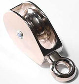 Baron 0174ZD-1/2 Tackle Pulley, 5/32 in Rope, 1/2 in Sheave, Eye Attachment, Polished