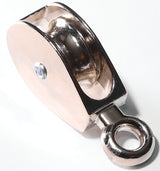 Baron 0174ZD-1/2 Tackle Pulley, 5/32 in Rope, 1/2 in Sheave, Eye Attachment, Polished