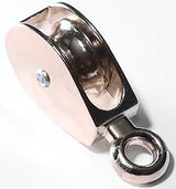 Baron 0174ZD-2-1/2 Tackle Pulley, 1/2 in Rope, 30 lb Working Load, 2-1/2 in Sheave, Fixed Eye Attachment, Zinc-Plated
