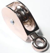 Baron 0174ZD-2-1/2 Tackle Pulley, 1/2 in Rope, 30 lb Working Load, 2-1/2 in Sheave, Fixed Eye Attachment, Zinc-Plated