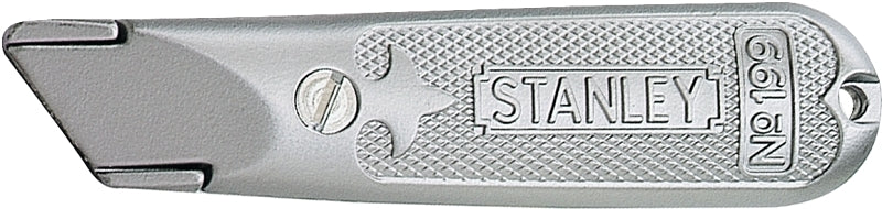 STANLEY Classic 199 10-209 Utility Knife, 3 in W Blade, HCS Blade, Straight Handle, Gray Handle