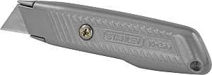 STANLEY 10-299 Utility Knife, 2-7/16 in L Blade, 3 in W Blade, HCS Blade, Contoured Handle, Gray Handle
