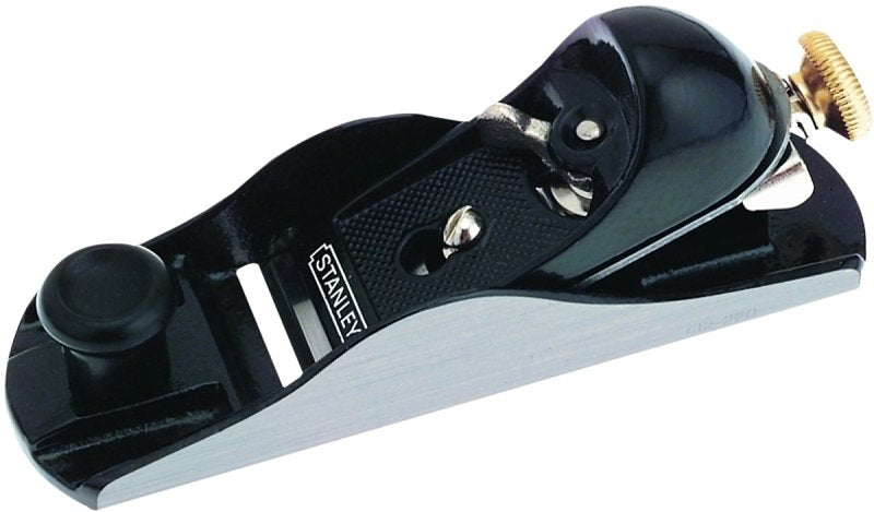 STANLEY 12-220 Adjustable Block Plane, 1-5/8 in W Blade, Iron Blade, Iron Body, Finger Rest Handle, Gray