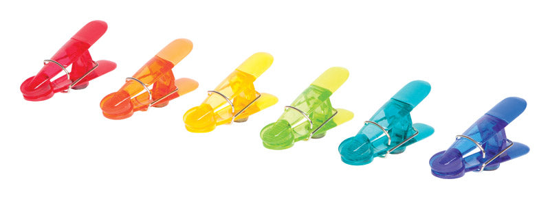 Core Kitchen Assorted ABS/TPR Magnetic Bag Clips, Pack of 12