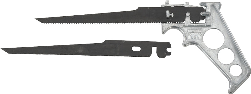 STANLEY 15-275 4-Way Keyhole Saw, 7 in L Blade, 9 and 24 TPI, Steel Blade, Pistol Grip Handle
