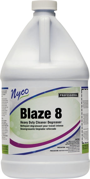 nyco Blaze 8 NL220-G4 Cleaner and Degreaser, 1 gal Jug, Liquid, Sassafras, Violet, Pack of 4