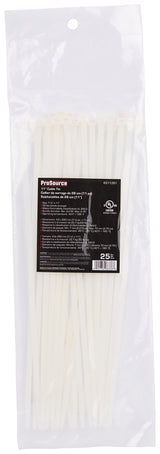 ProSource CV280-253L Cable Tie, 11 inches, 50lb Tensile Strength, Self-Lock Locking, Nylon, Clear