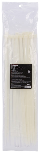 ProSource CV380-253L Cable Tie, 15 inches, 120lb Tensile Strength, Self-Lock Locking, Nylon, Clear