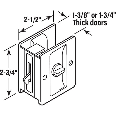 Prime-Line N 7239 Privacy, Brass, Satin Nickel