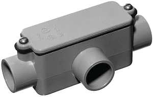 Carlon E983E-CTN Conduit Body, IMC, Rigid, 3/4 in Hub, 6-7/8 in OAL, PVC, Gray