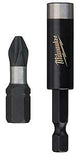 Milwaukee SHOCKWAVE 48-32-5009 Bit Tip Holder, #2 Drive, Phillips Drive, 1/4 in Shank, Hex Shank, Steel