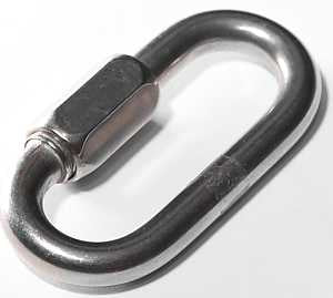 Baron 7350ST-1/4 Quick Link, 1/4 in Trade, 660 lb Working Load, 316 Stainless Steel, Polished