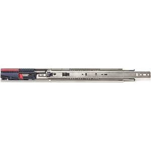 Knape & Vogt 8450FMP 22 Drawer Slide, 22 in L Extension, 100 lb, 1/2 in W Rail, Anochrome