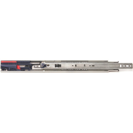 Knape & Vogt 8450FMP 22 Drawer Slide, 22 in L Extension, 100 lb, 1/2 in W Rail, Anochrome