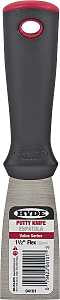 Hyde 04101 Putty Knife, 1-1/2 in W Blade, HCS Blade, Polypropylene Handle, Ergonomic Handle