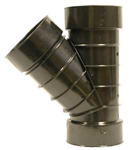 ADS 0422AA Pipe Wye, 4 in, Slip-Joint, Polyethylene, Black