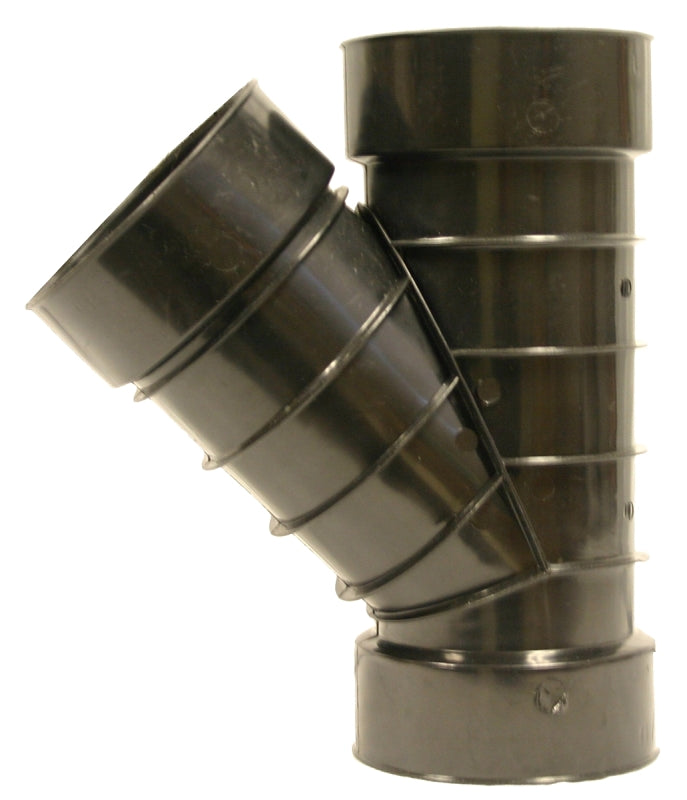 ADS 0422AA Pipe Wye, 4 in, Slip-Joint, Polyethylene, Black