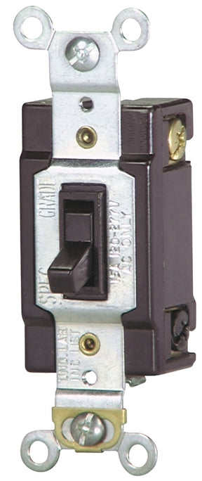 Eaton WD1242-7B-BOX Toggle Switch, 15 A, 120 V, 4-Way, Push-In Terminal, Polycarbonate Housing Material, Brown