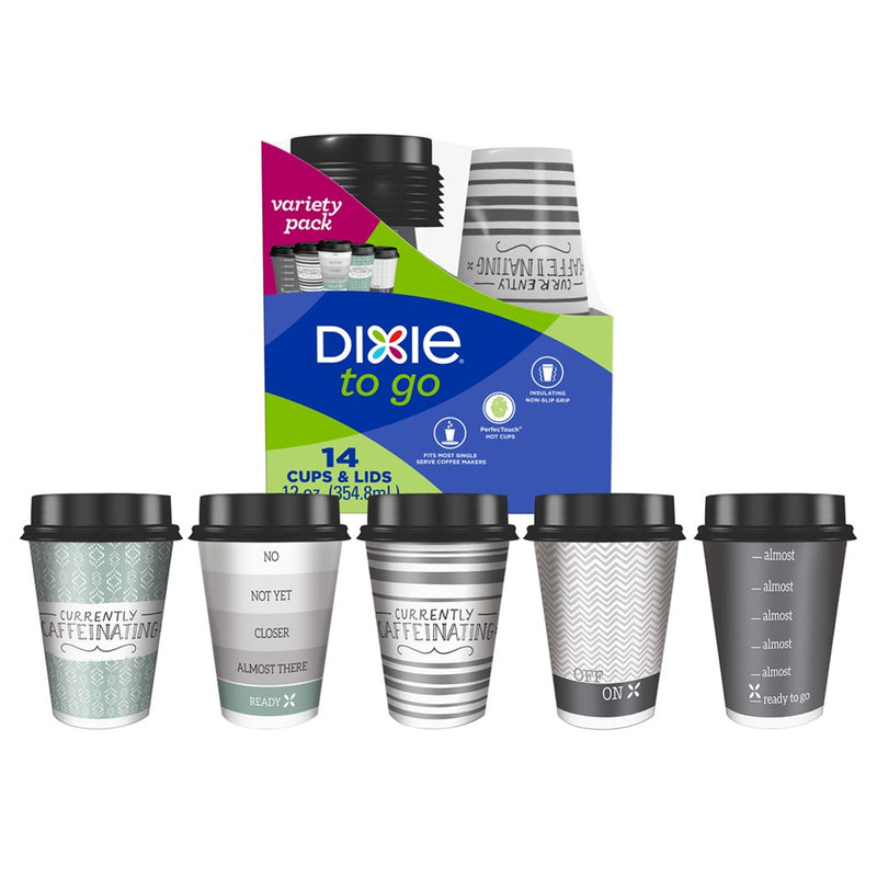 Dixie To Go Multicolored Paper COFFEE HAZE Cups 14 pk, Pack of 8