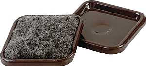 Shepherd Hardware 9080 Caster Cup, Square, 1-7/8 in Dimensions, Brown, 4/PK, Pack of 6