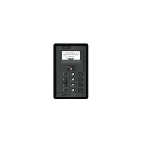 Blue Sea Systems 1459 4 Position Switch CLB + Meter Vertical Panel