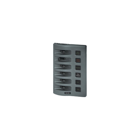 Blue Sea Systems 4306 WeatherDeck 12V DC 6 Position Waterproof Fuse Panel, Gray