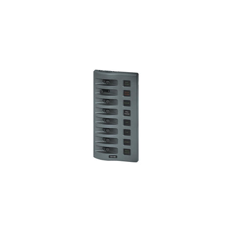 Blue Sea Systems 4308 WeatherDeck 12V DC 8 Position Waterproof Fuse Panel, Gray