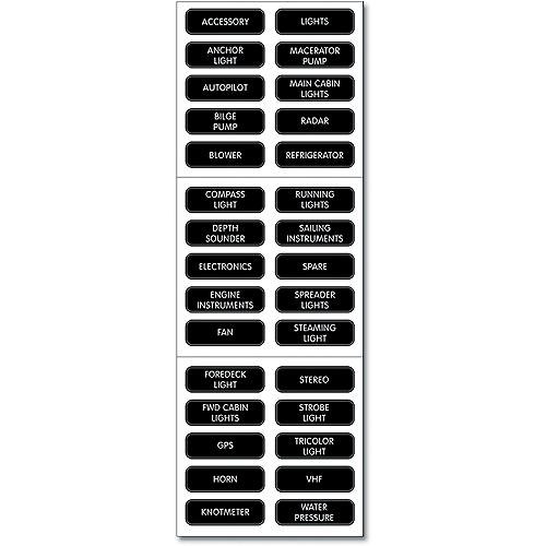 Blue Sea 8067 AC Panel Extended Label Kit