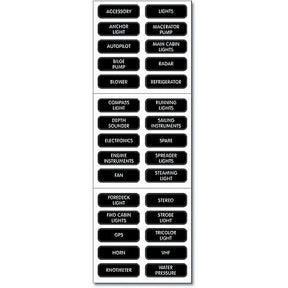 Blue Sea 8067 AC Panel Extended Label Kit