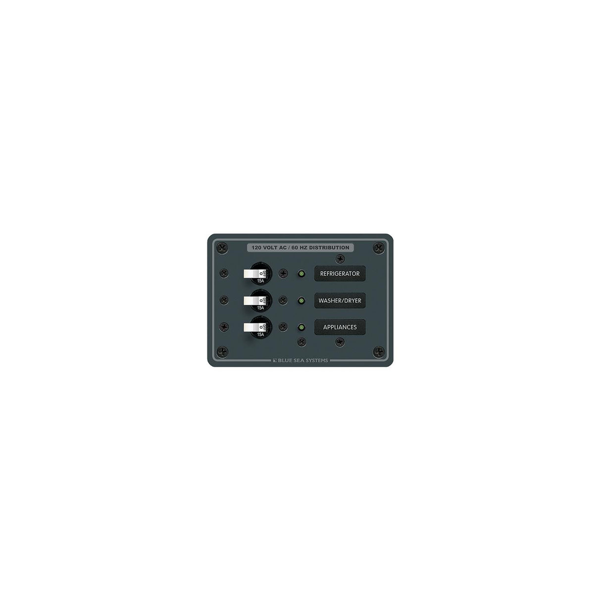 Blue Sea Systems 8058 120V AC 3 Position Circuit Breaker Panel