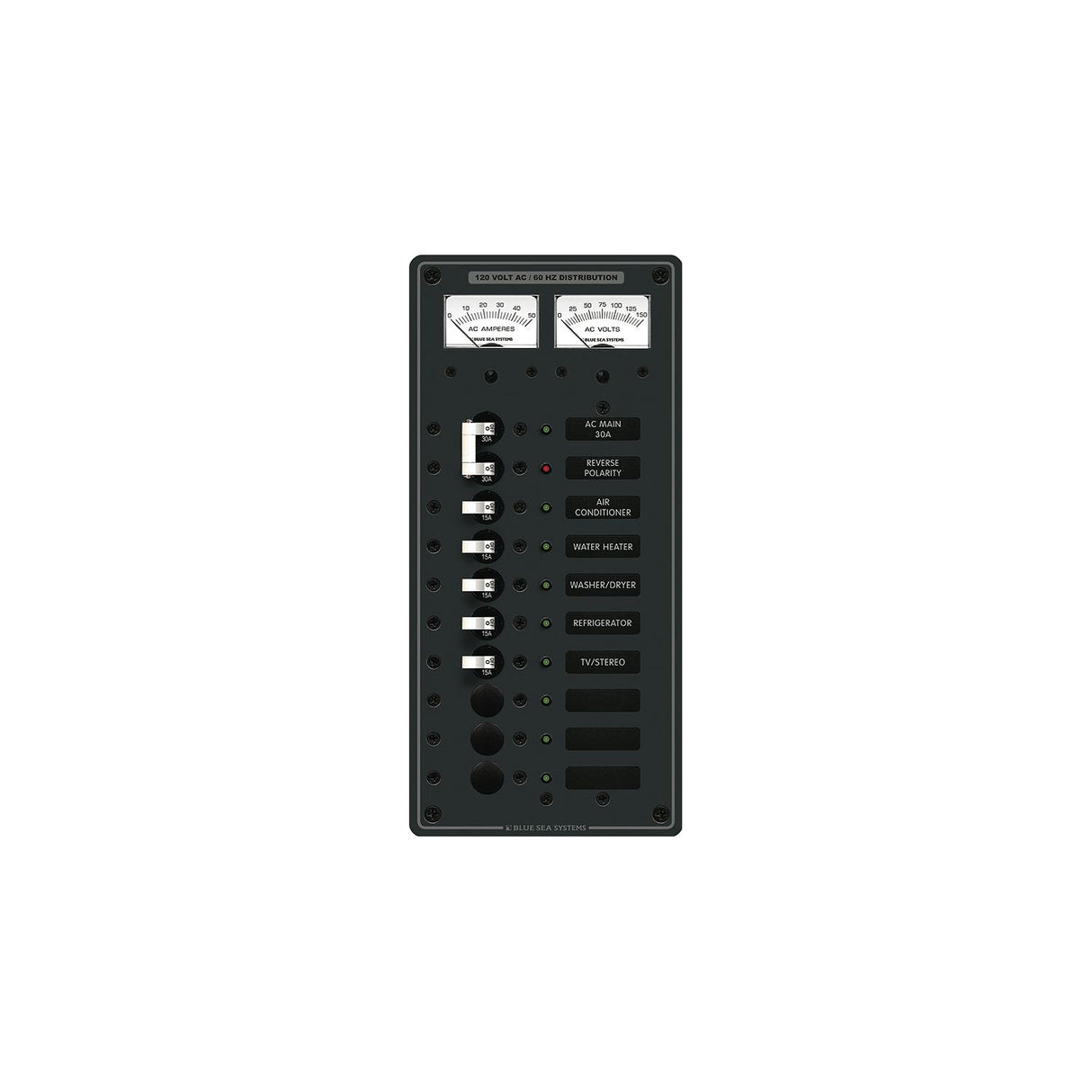 Blue Sea Systems 8074 AC Main + 8 Positions Circuit Breaker Panel