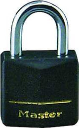 Master Lock 131Q Padlock, Keyed Alike Key, 3/16 in Dia Shackle, 5/8 in H Shackle, Steel Shackle, Brass Body