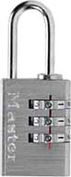 Master Lock 630D Padlock, Keyless/Non-Keyed Key, 3/16 in Dia Shackle, 1 in H Shackle, Steel Shackle, Aluminum Body