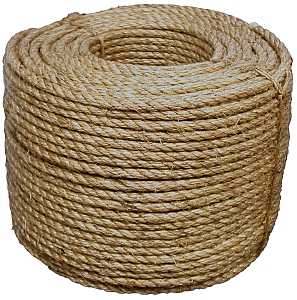 T.W. Evans Cordage 30-003 Rope, 3/8 in Dia, 600 ft L, 243 lb Working Load, Manila, Natural
