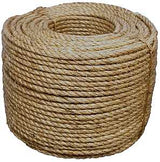 T.W. Evans Cordage 30-003 Rope, 3/8 in Dia, 600 ft L, 243 lb Working Load, Manila, Natural